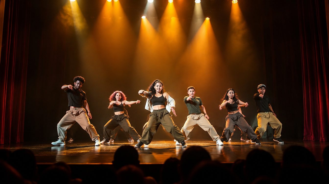 Sahnede grup performansı